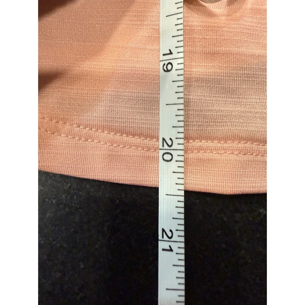 Nike Dri-FIT Training Shirt Small Peach Gold Glitter Athleisure Sparkly Sporty